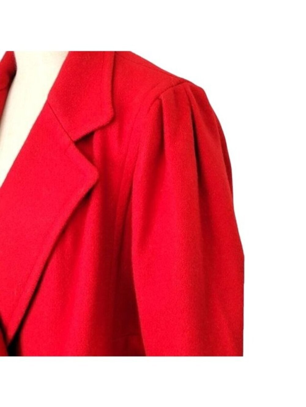 VTG Andrea Marin Andover Forstmann Wool Trench Cocoon 70s 80s Parisian 12 - Picture 3 of 8